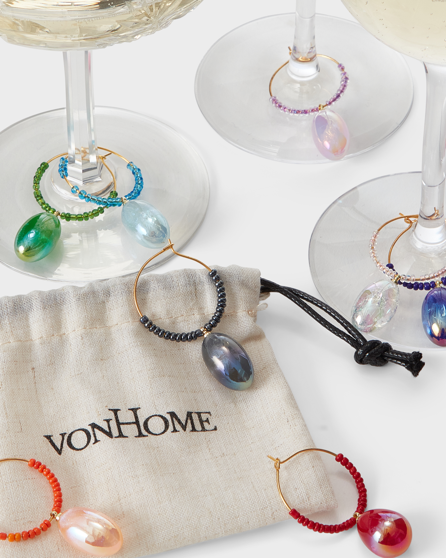 Wine glass charms