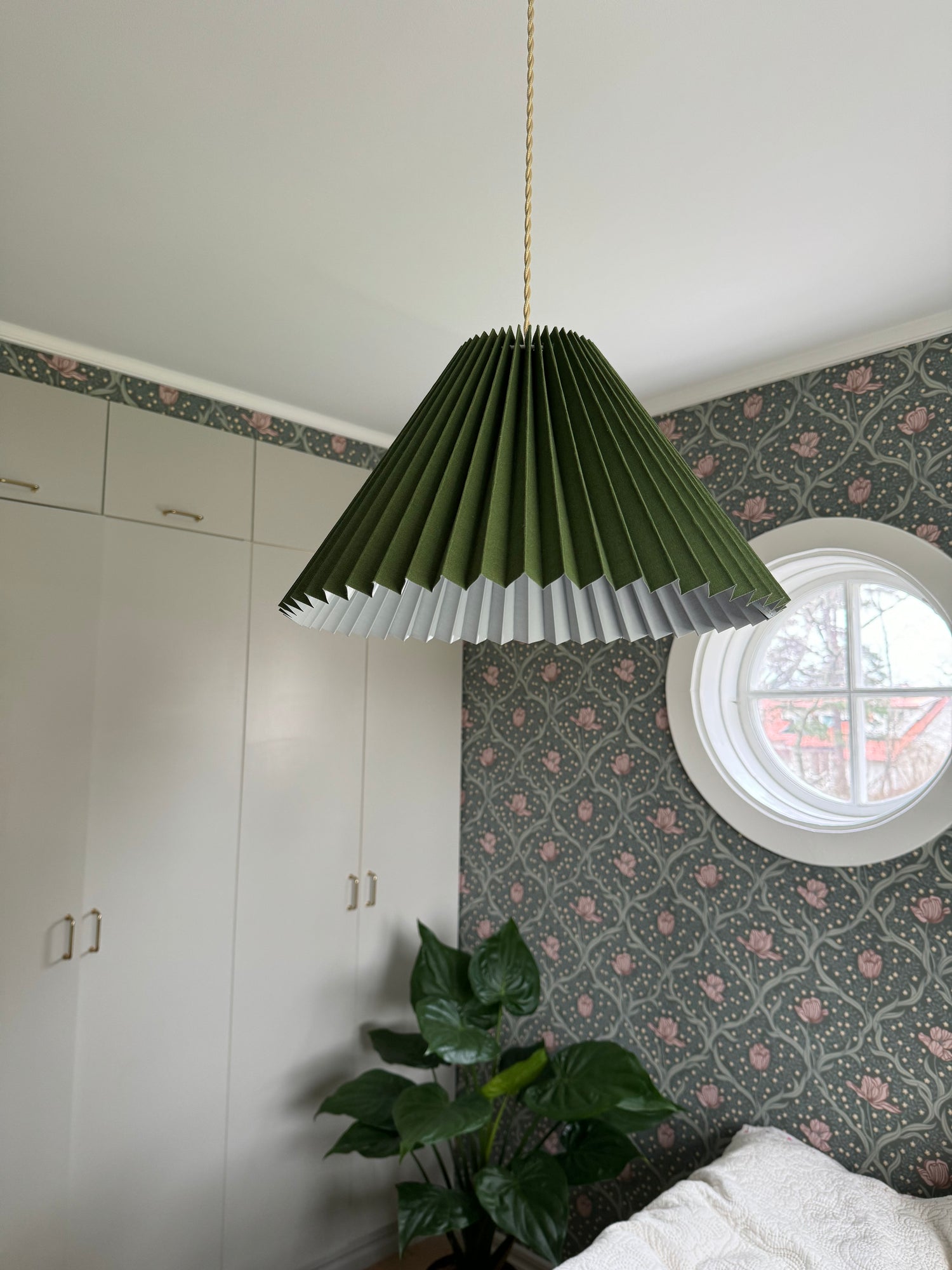 Plisserad Lampskärm tak - Grön