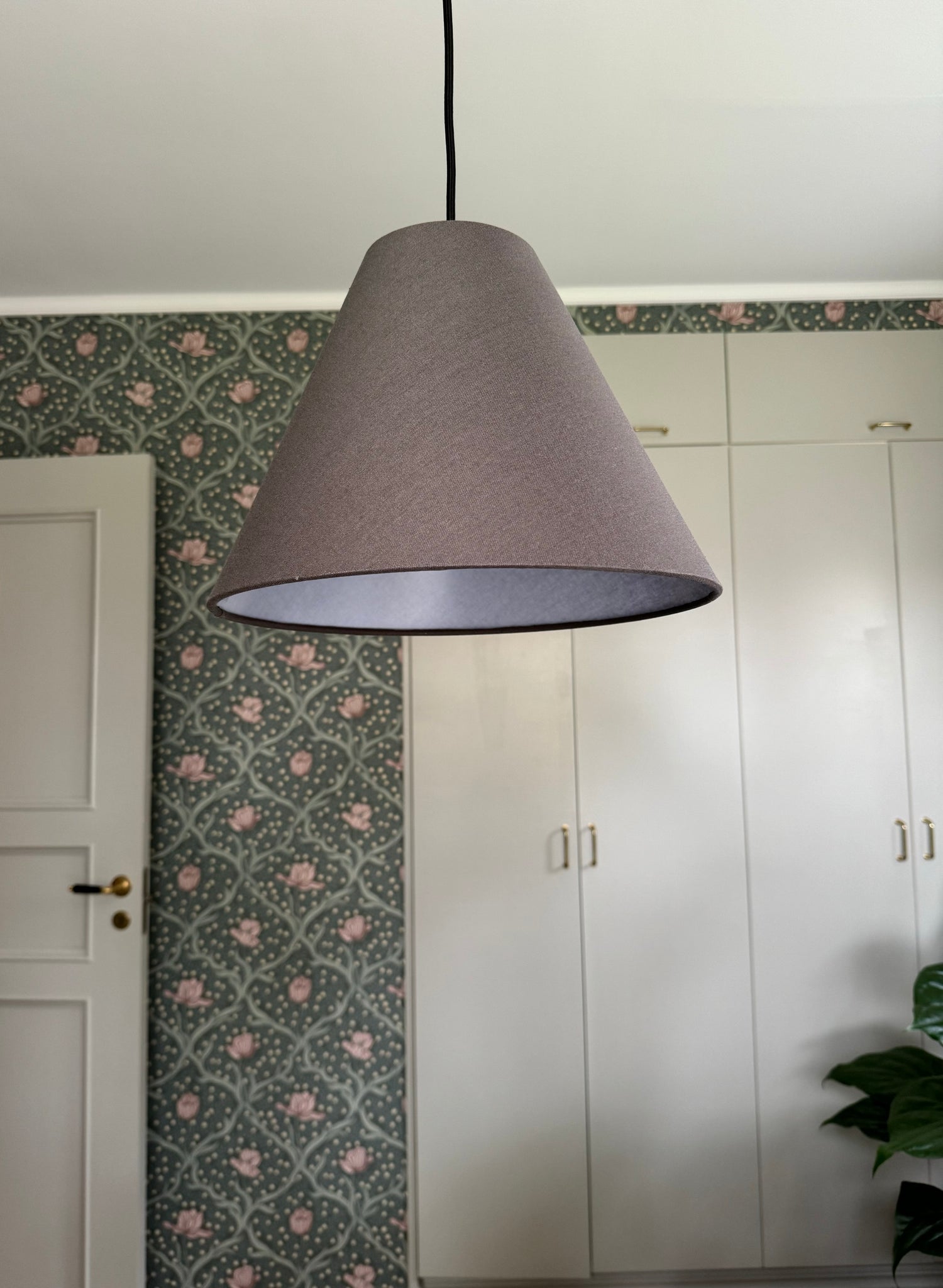 Linen Ceiling Lampshade - Gray - 32 cm