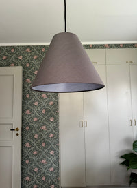 Linen Ceiling Lampshade - Gray - 32 cm