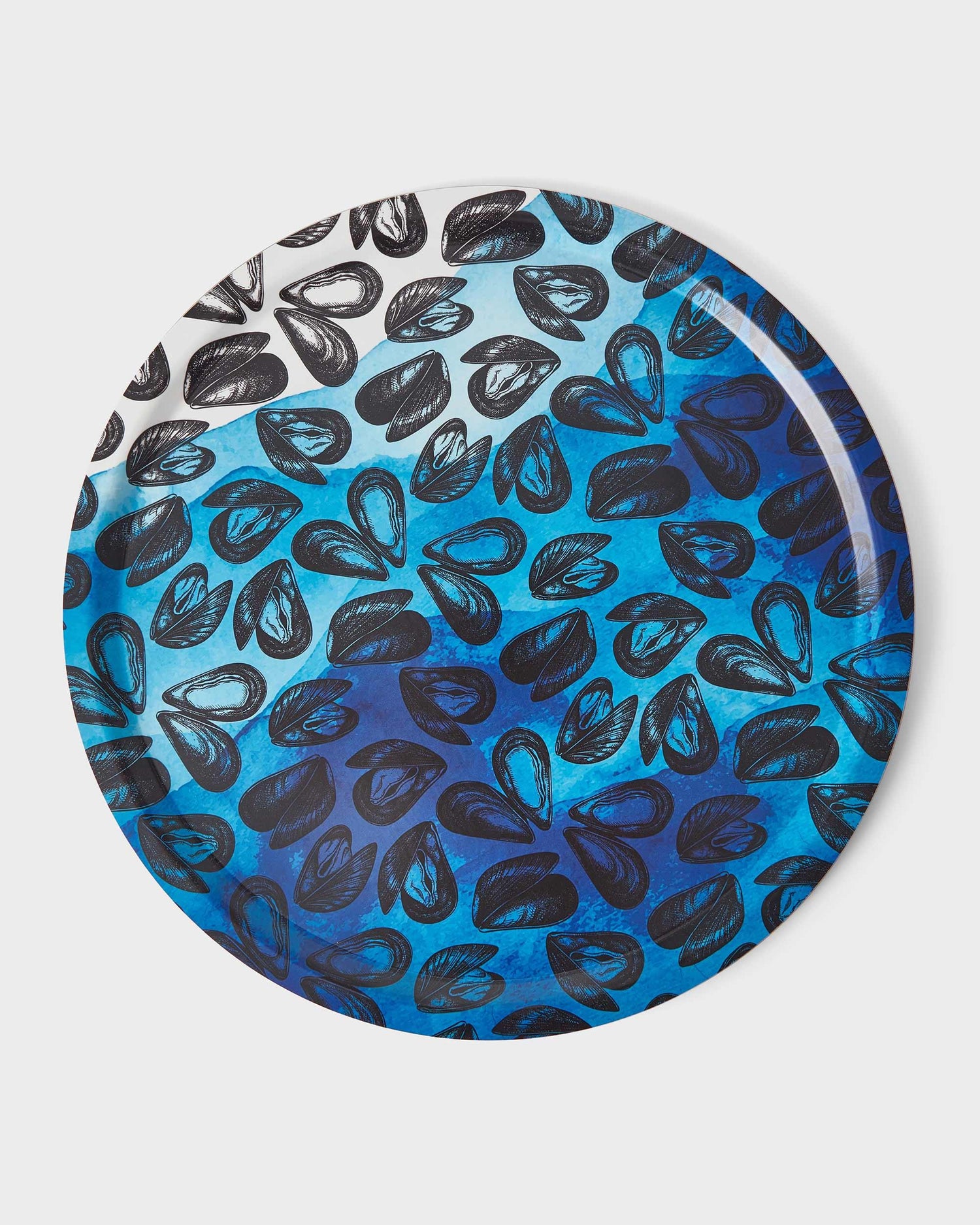 Tray - Blue Mussel Ø46cm - Von Home