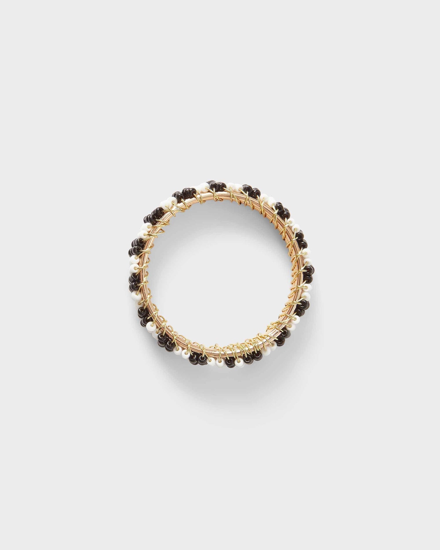 Napkin Ring - Black and White beads - Von Home