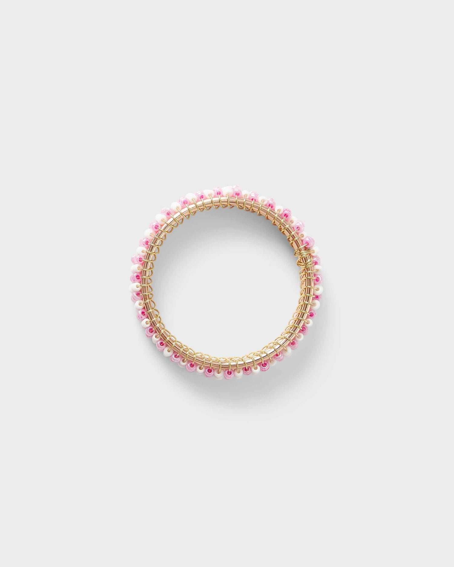 Napkin Ring - Pink and White beads - Von Home