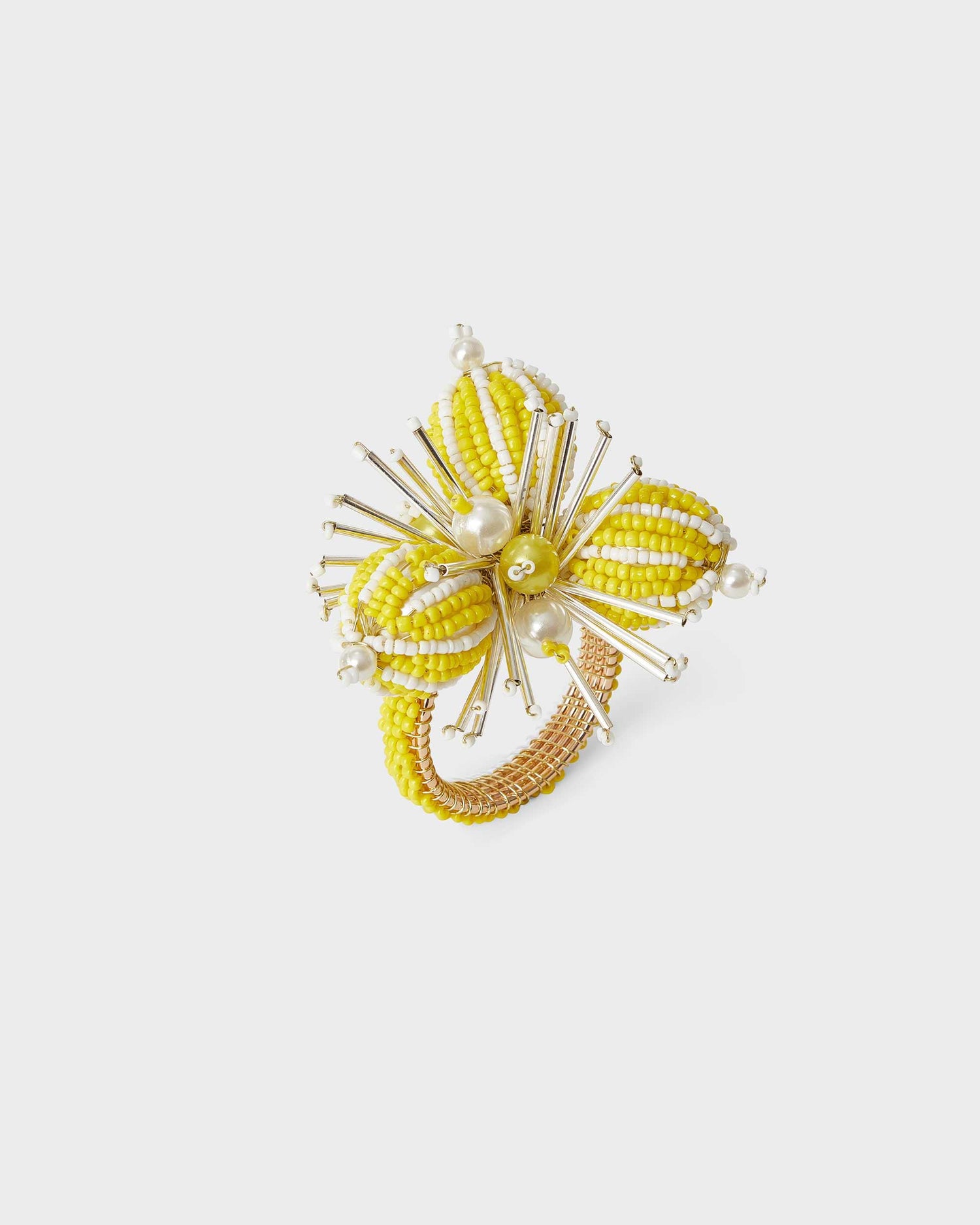 Napkin Ring - Bead ball design in Yellow - Von Home