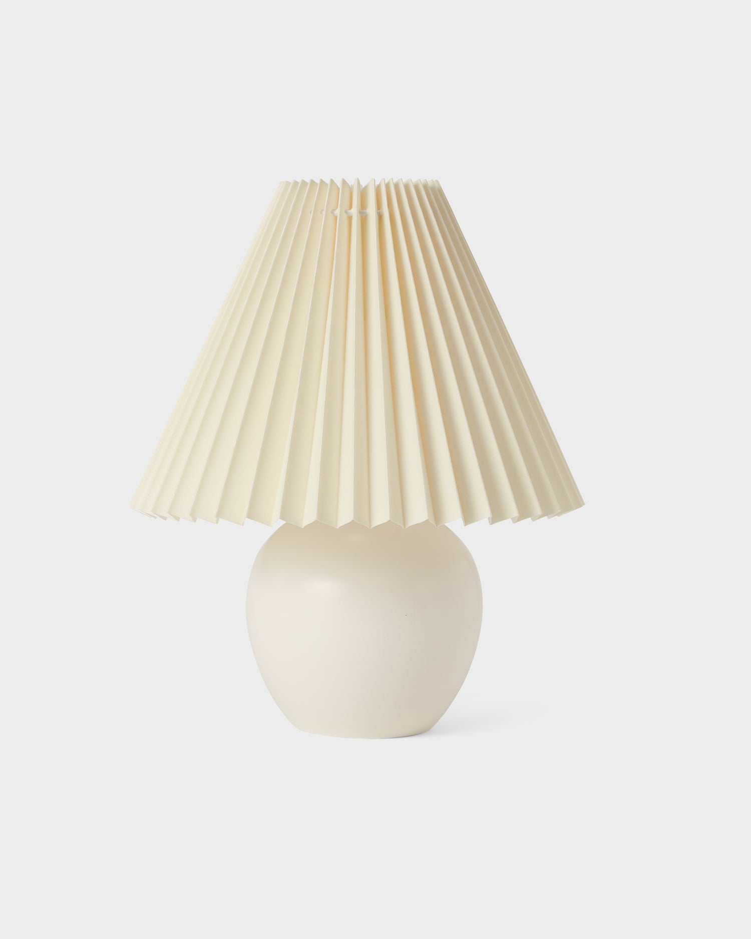 Plisserad lampskärm - Off White / Vitt - 23 cm