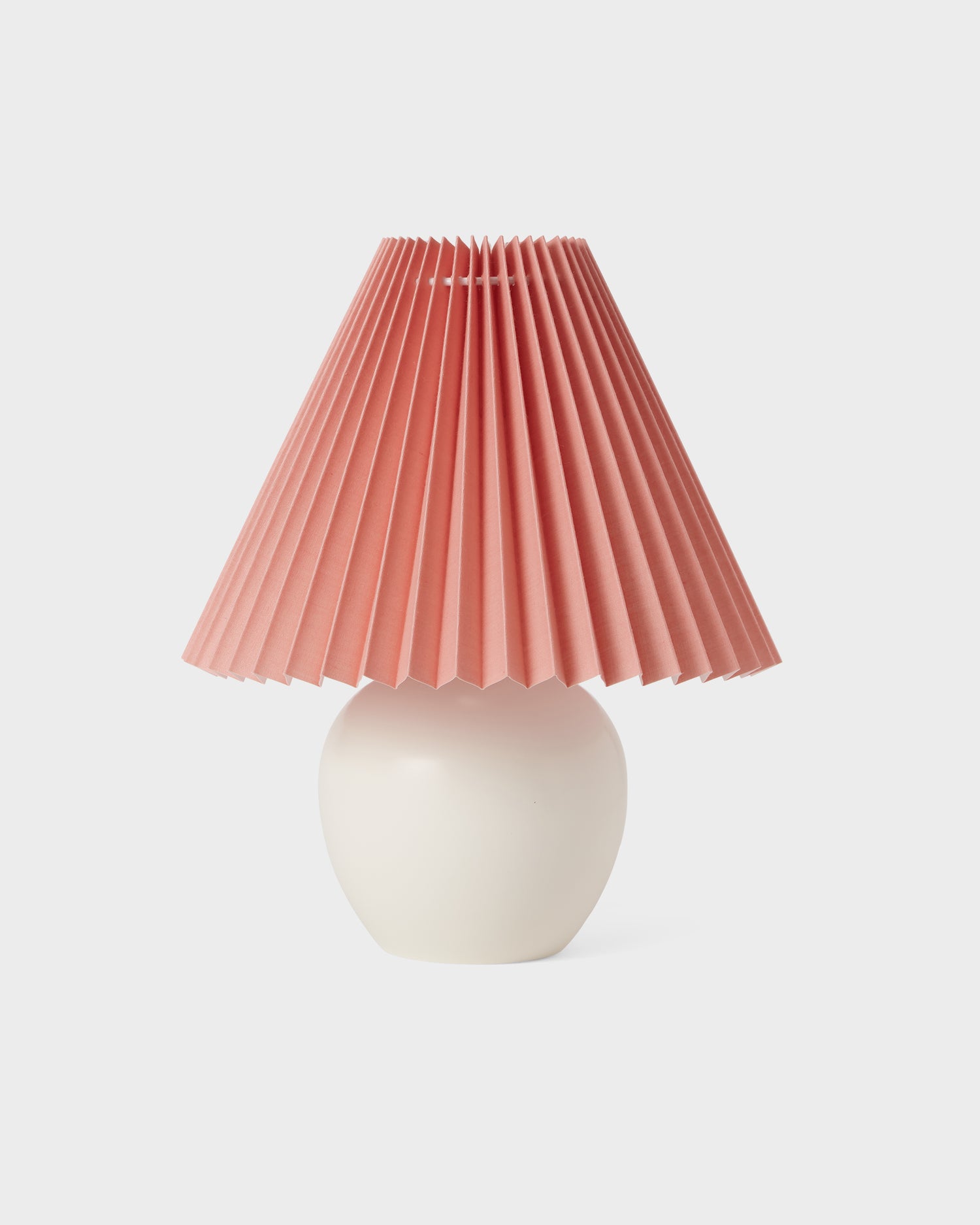 Plisserad lampskärm - Rosa - 23 cm