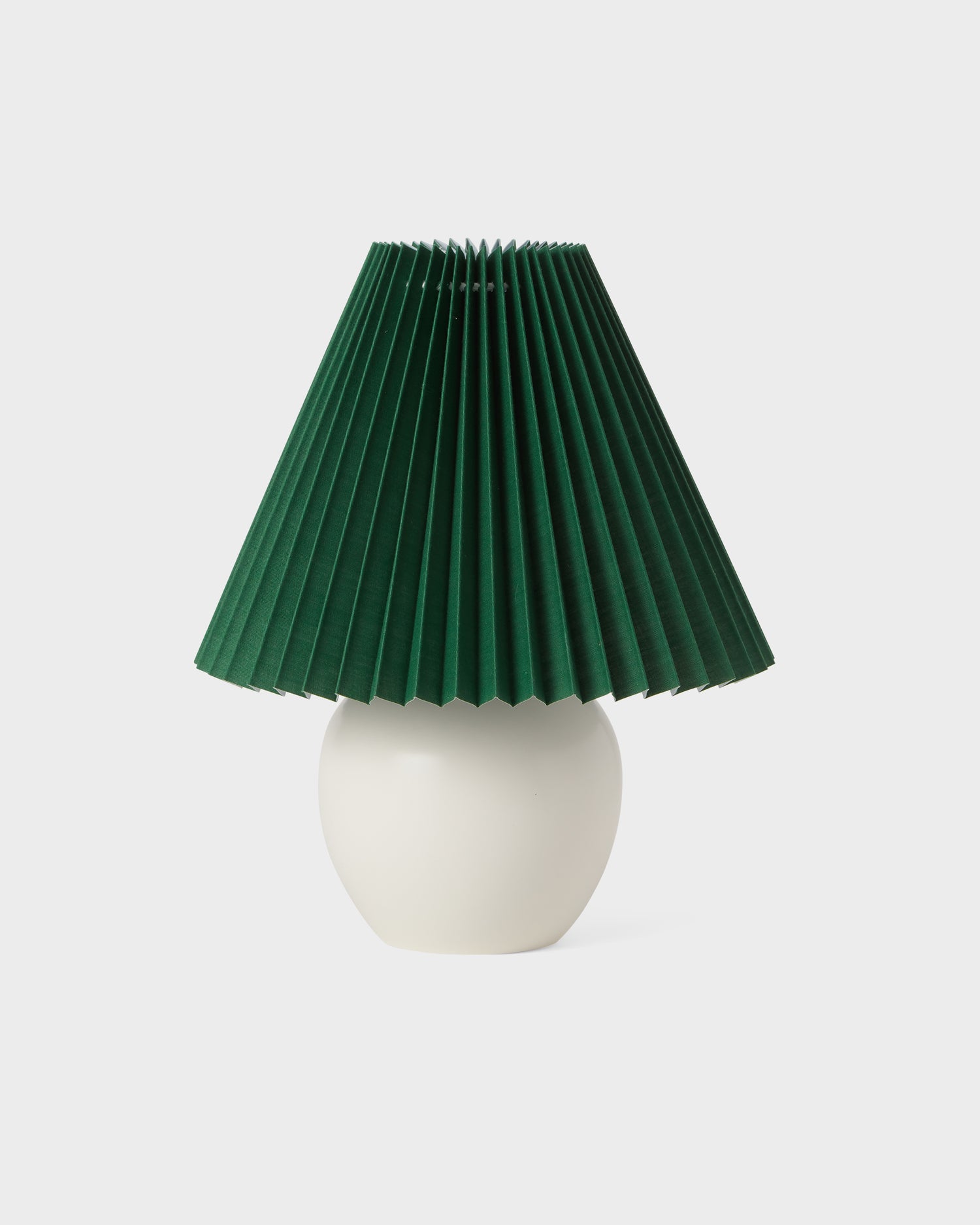 Plisserad lampskärm - Mörkgrön - 23 cm