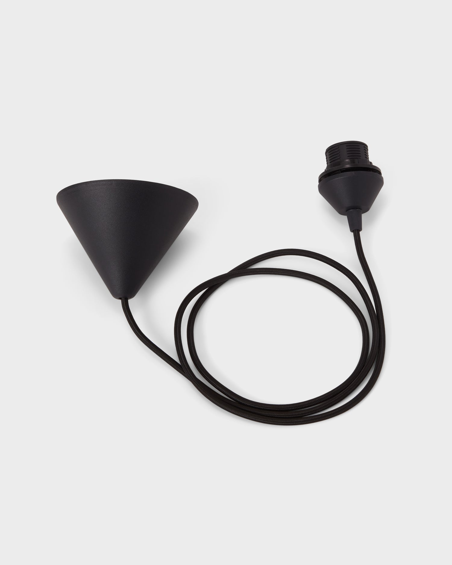 Ceiling lamp cord set - Black Braided cord