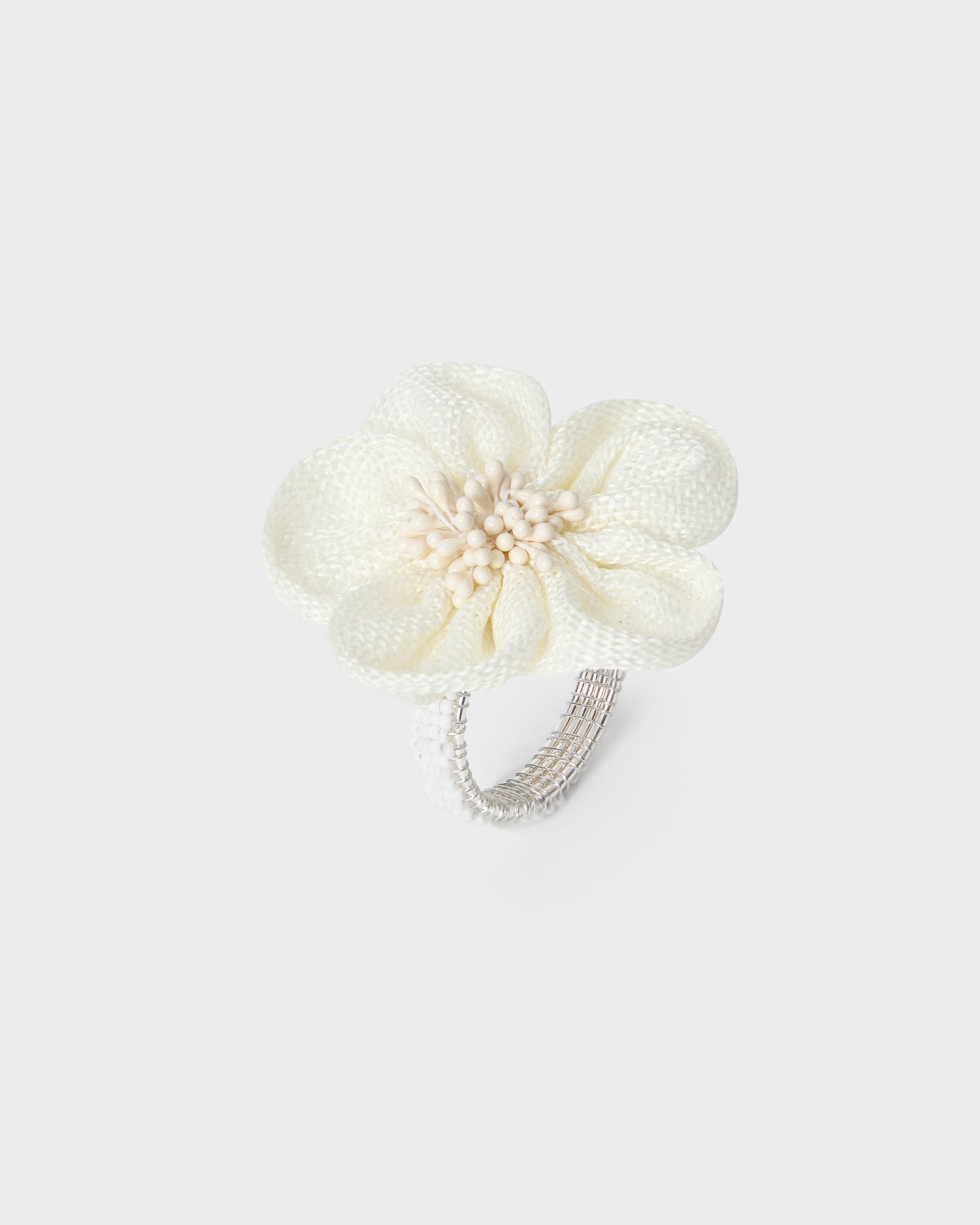 Napkin Ring - White Soft Flower