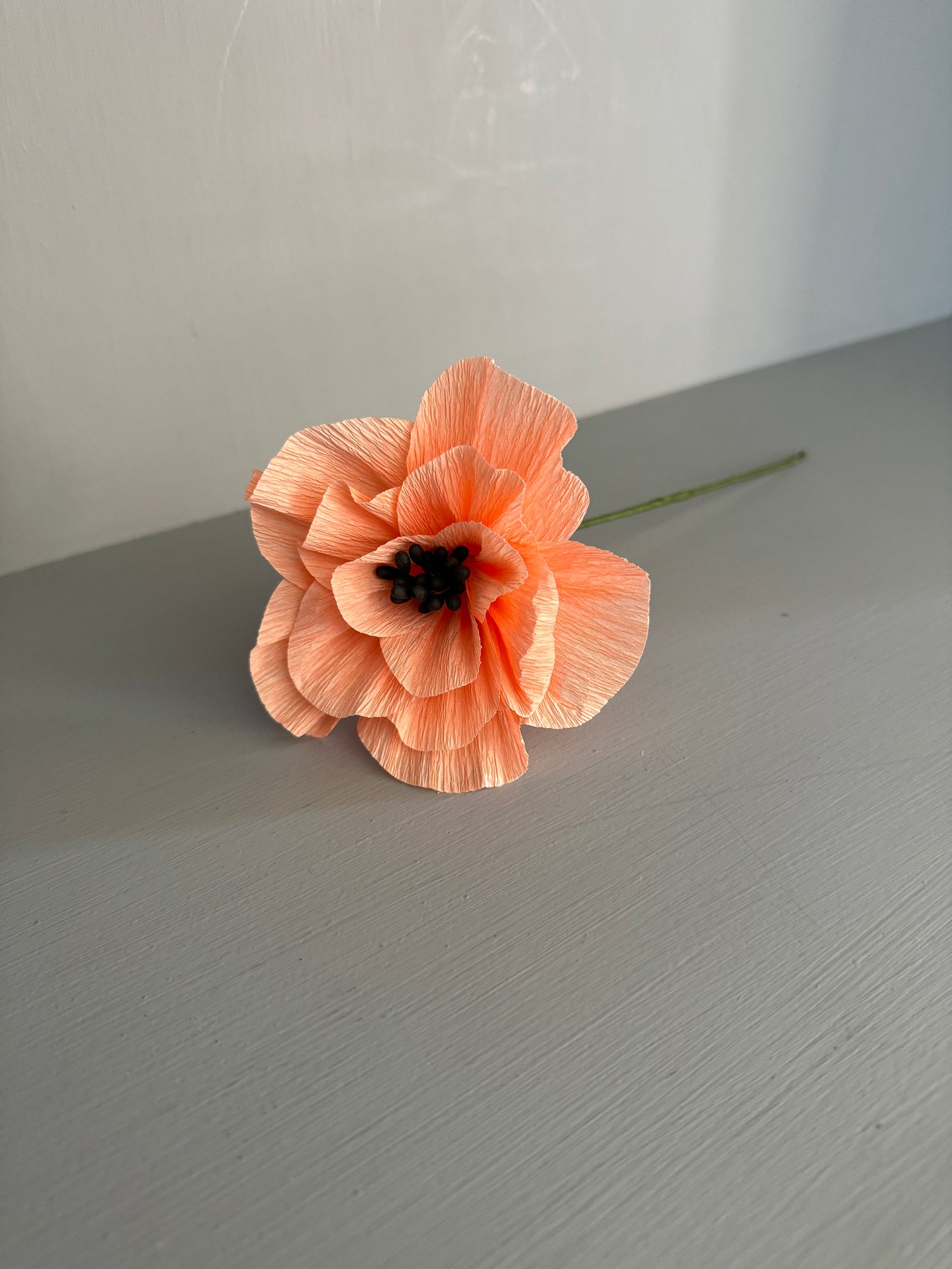 Orange pappersblomma - Handgjord