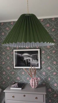 Pleated Lampshade Ceiling - Forrest green - 42 cm