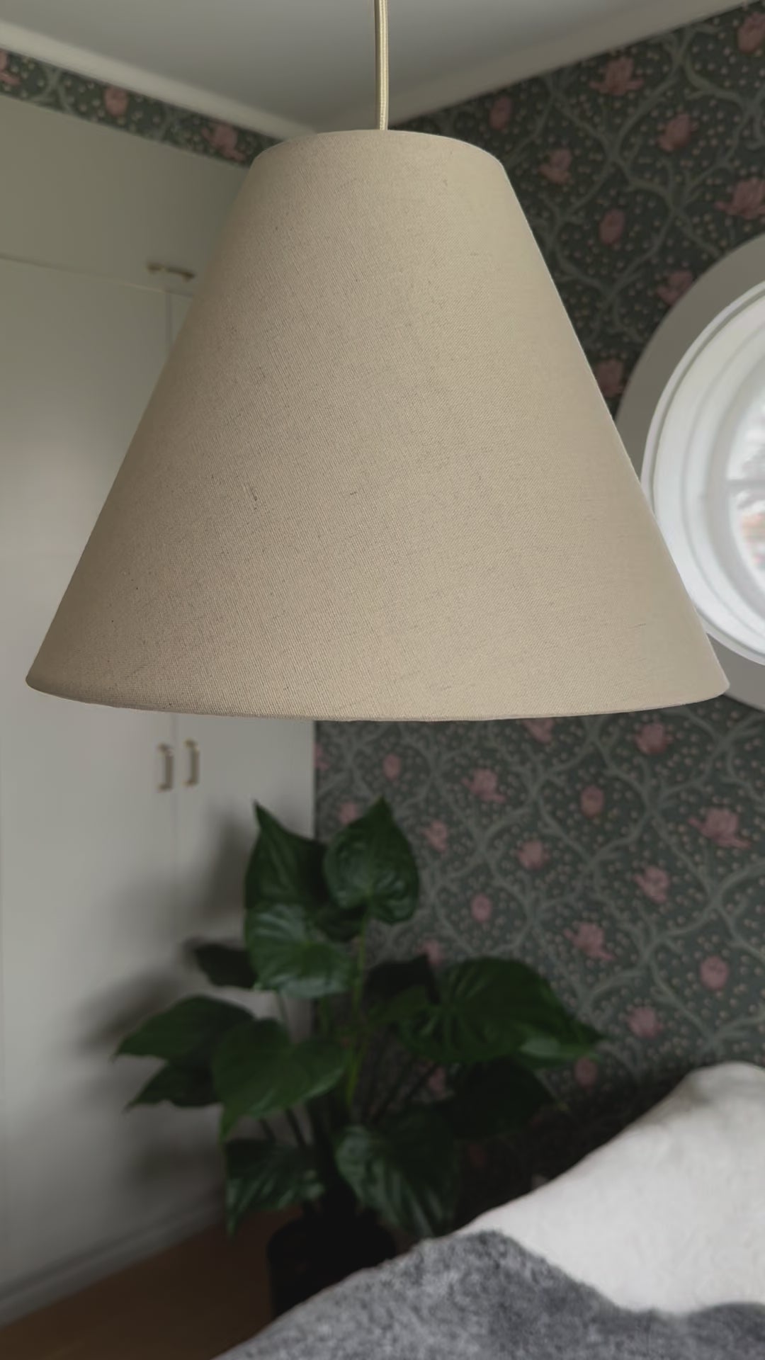 Linen Ceiling Lampshade - Off White - 32 cm
