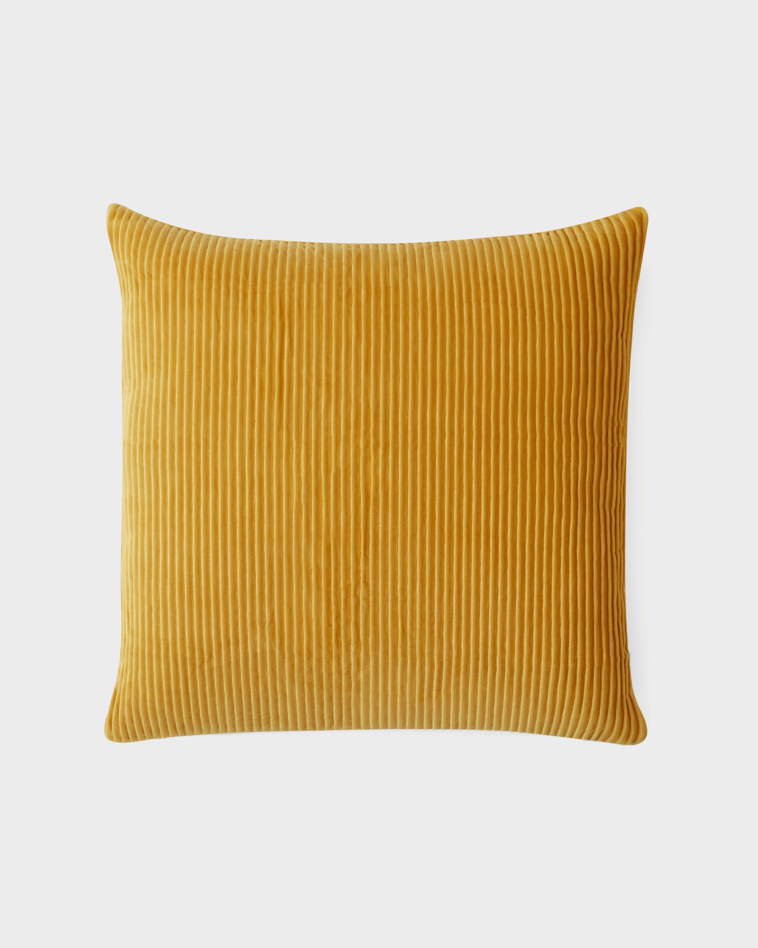 Kuddfodral Gul - Räfflad sammet 50x50 cm