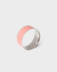 Pink Enamel Silverplated Napkin Ring