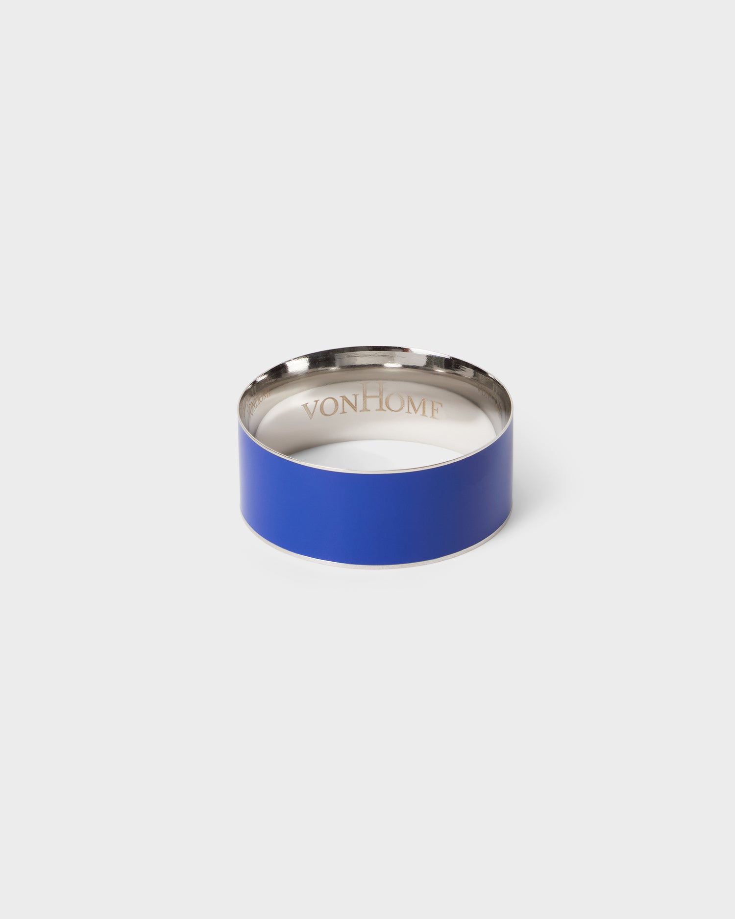 Blue Enamel Silverplated Napkin Ring
