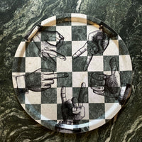 Tray - Chess & Hands Ø46 cm