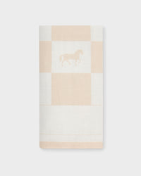 The Beige Horse Napkin - Linen 50x50 cm - White and Beige