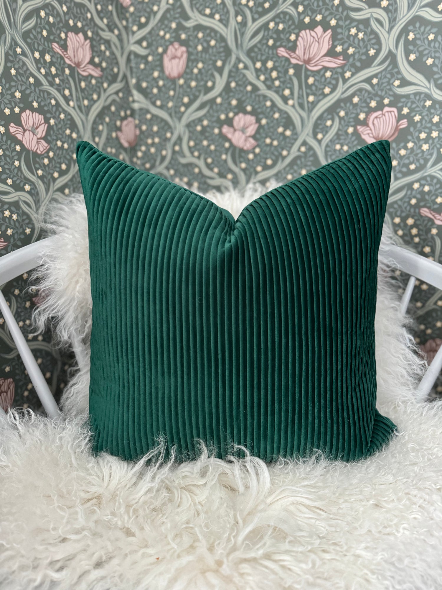 Von Home velvet cushion cover - Green