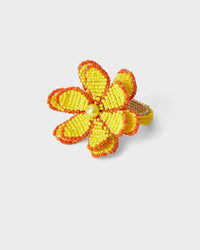 Napkin Ring - Yellow & Orange Flower - Von Home