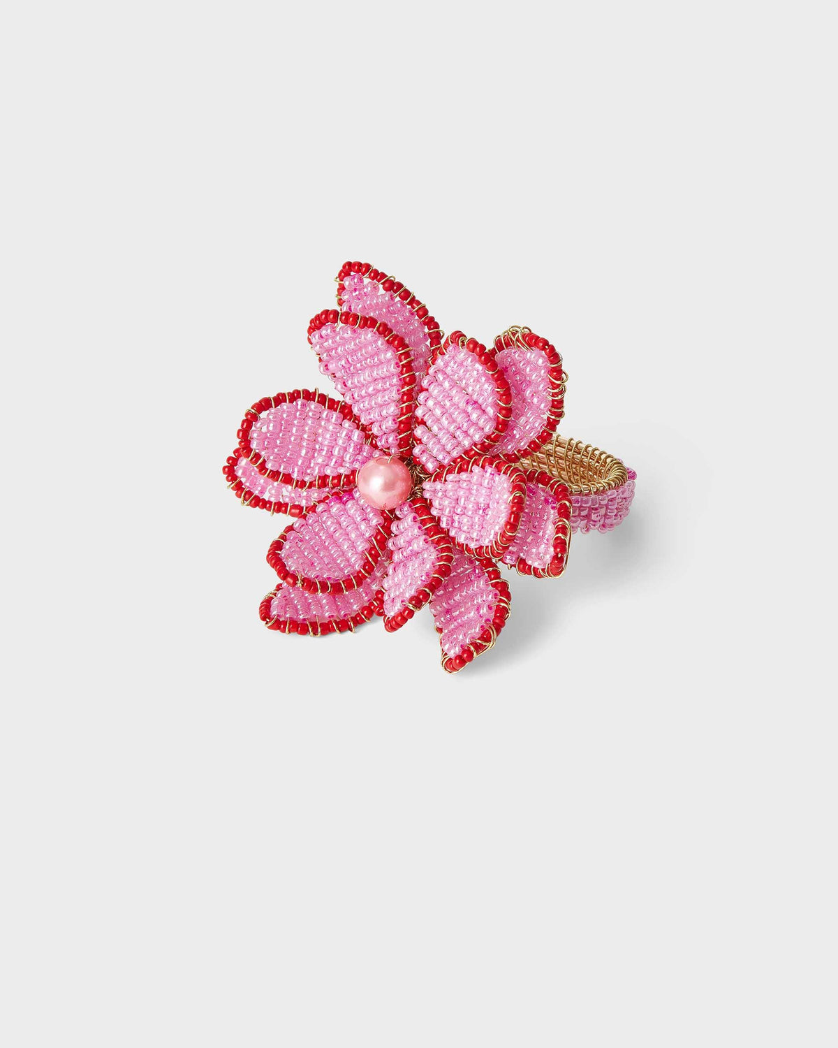 Napkin Ring - Pink & Red Flower - Von Home
