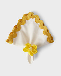 Napkin Ring - Yellow Soft Flower - Von Home