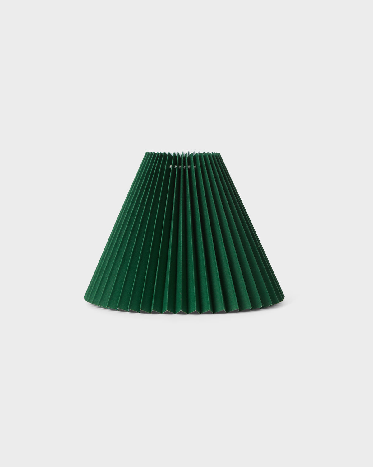 Plisserad lampskärm - Mörkgrön - 23 cm