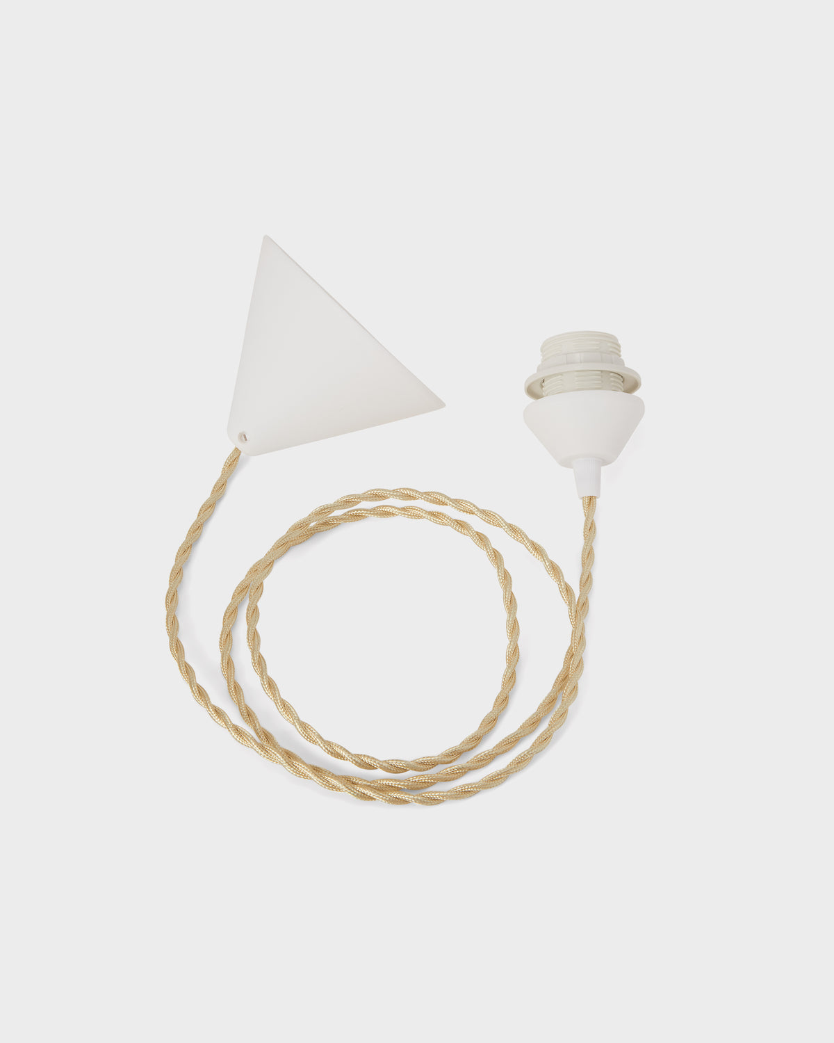 Ceiling lamp cord set - Gold Twisted braided cord (E27) – Von Home
