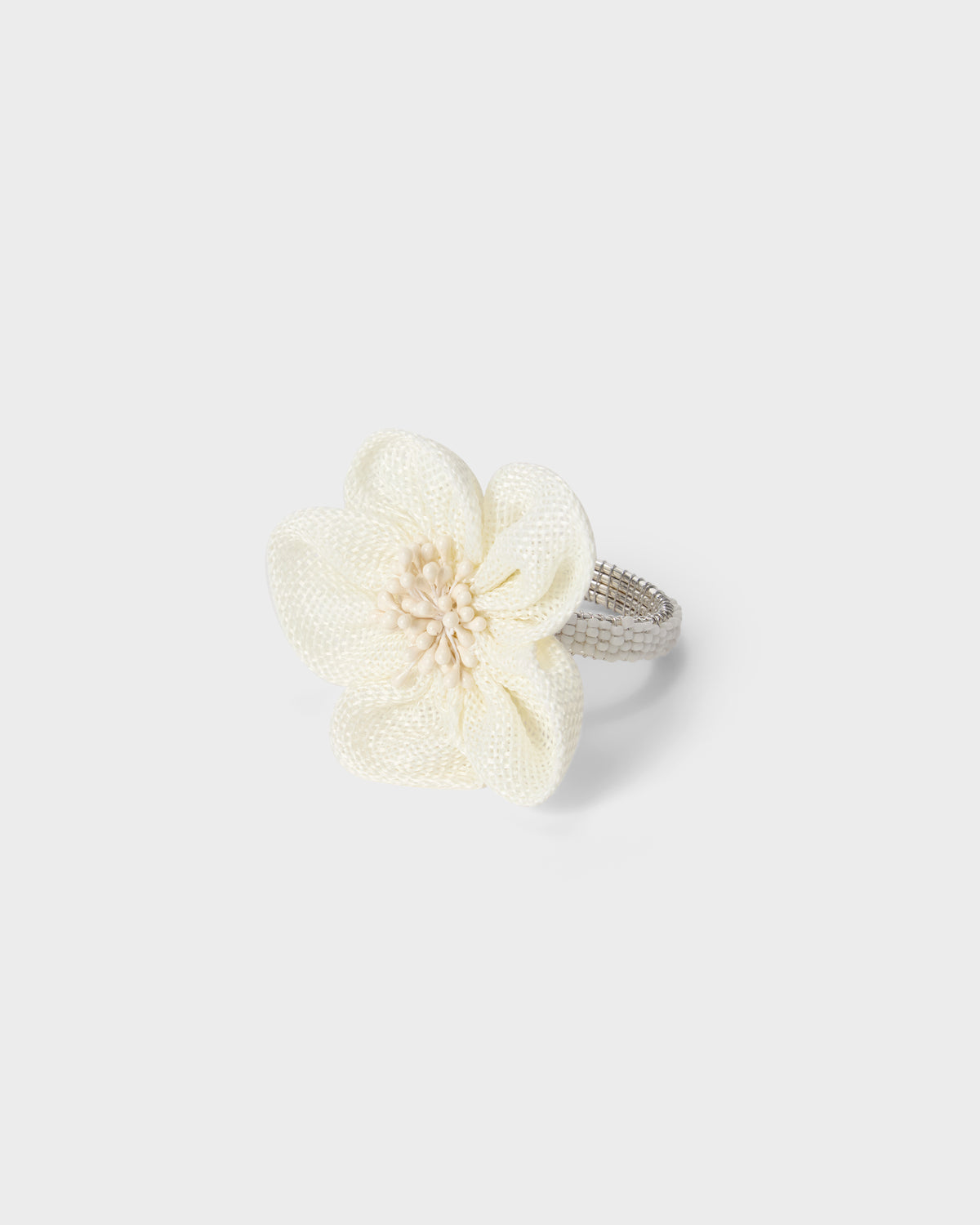 Napkin Ring - White Soft Flower