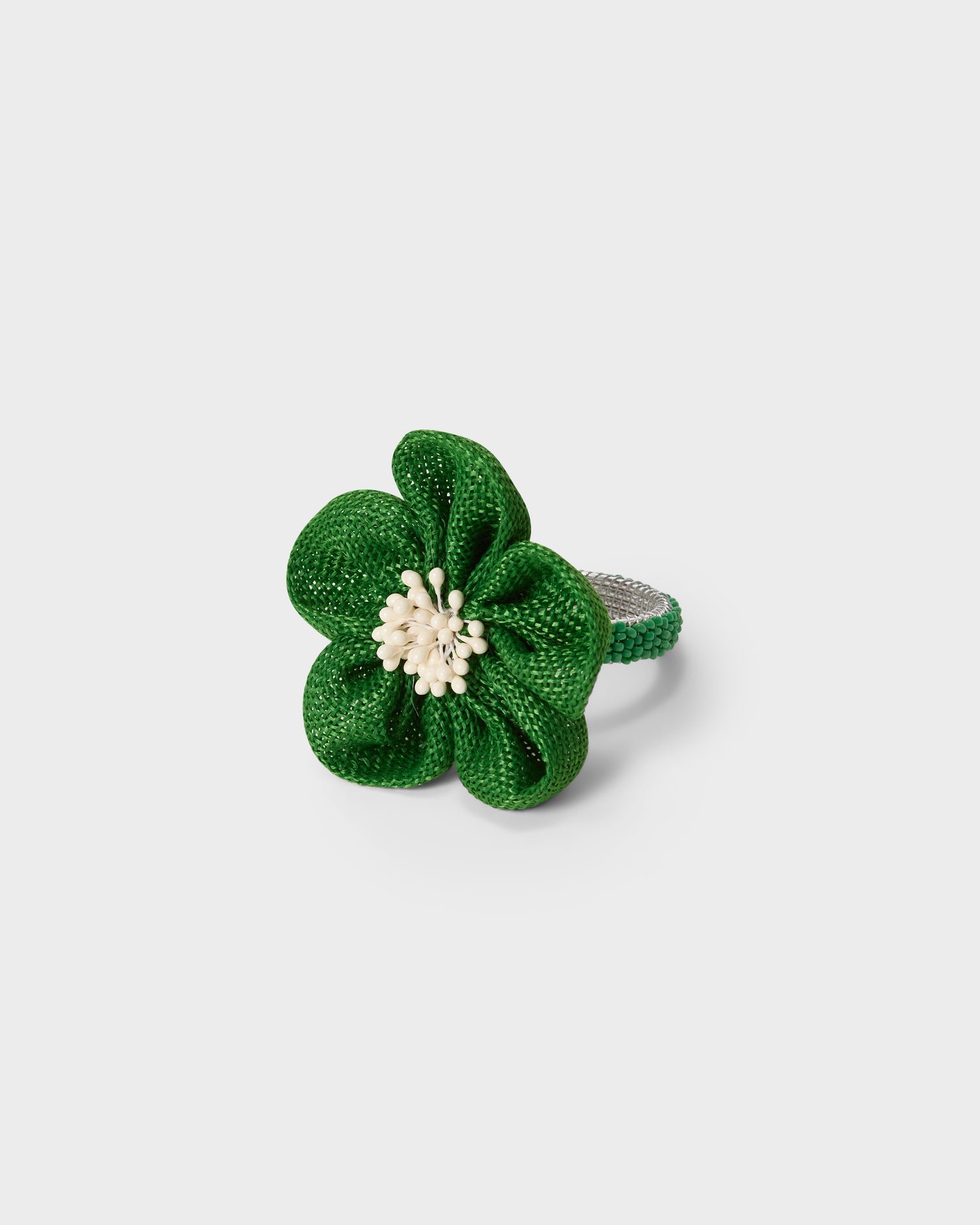 Napkin Ring - Green Soft Flower