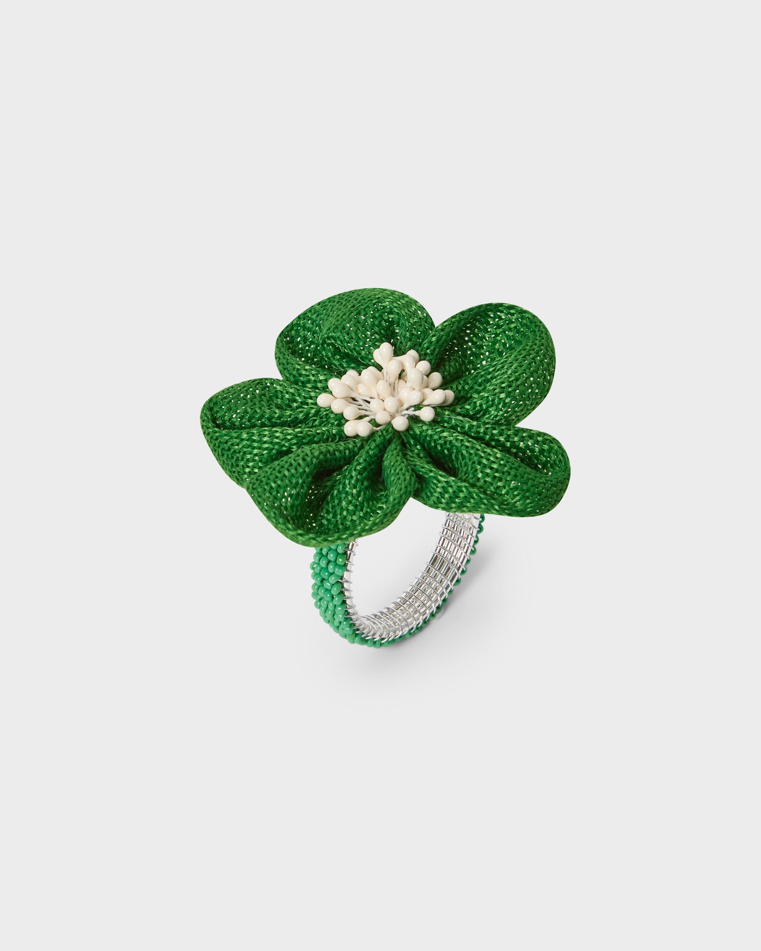 Napkin Ring - Green Soft Flower