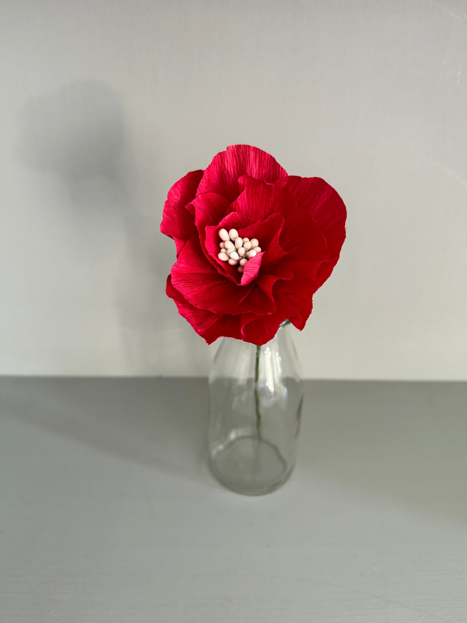 Red Paper Flower - Handmade