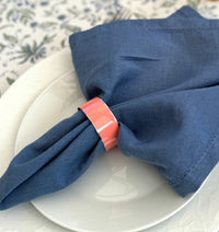 Pink Enamel Silverplated Napkin Ring