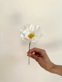 White Paper Flower - Handmade